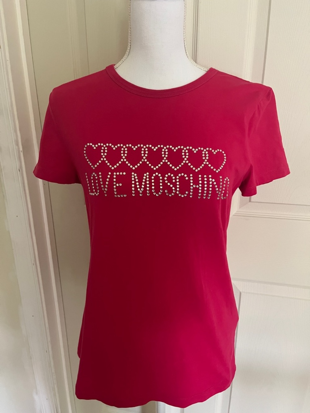 Love Moschino rhinestone embellished shirt size 42.  Us size 6.